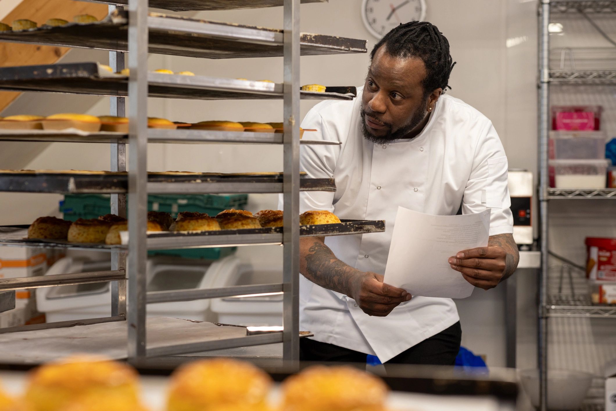 Chef working with professional kitchen equipment